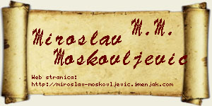 Miroslav Moskovljević vizit kartica